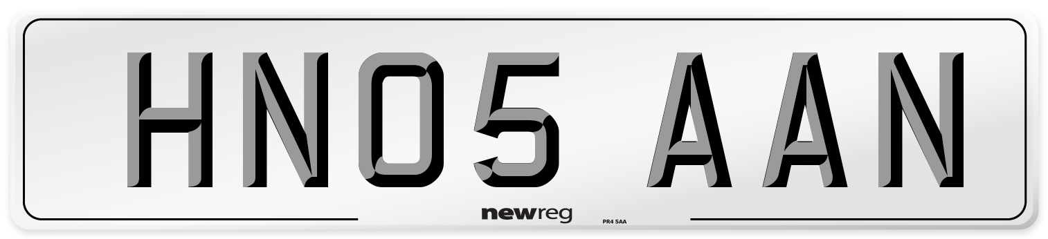 HN05 AAN Number Plate from New Reg